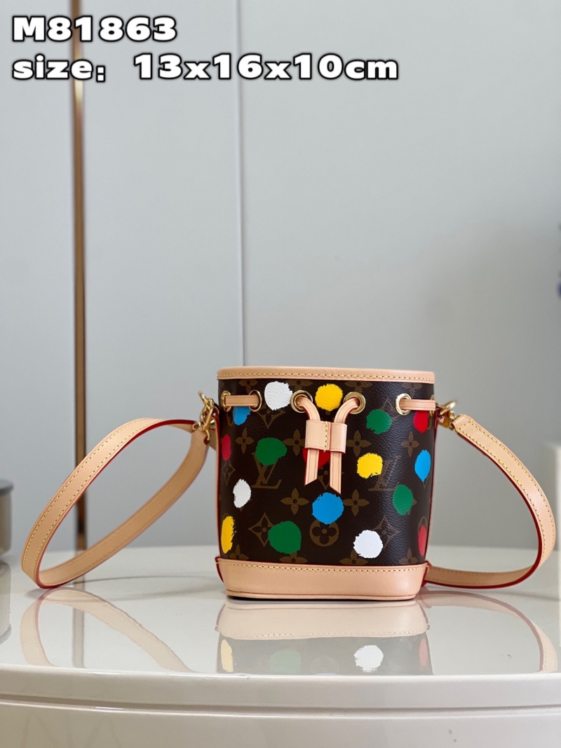 M81863 LV x YK NANO NOé 手袋 LV草間彌生系列mini水桶包