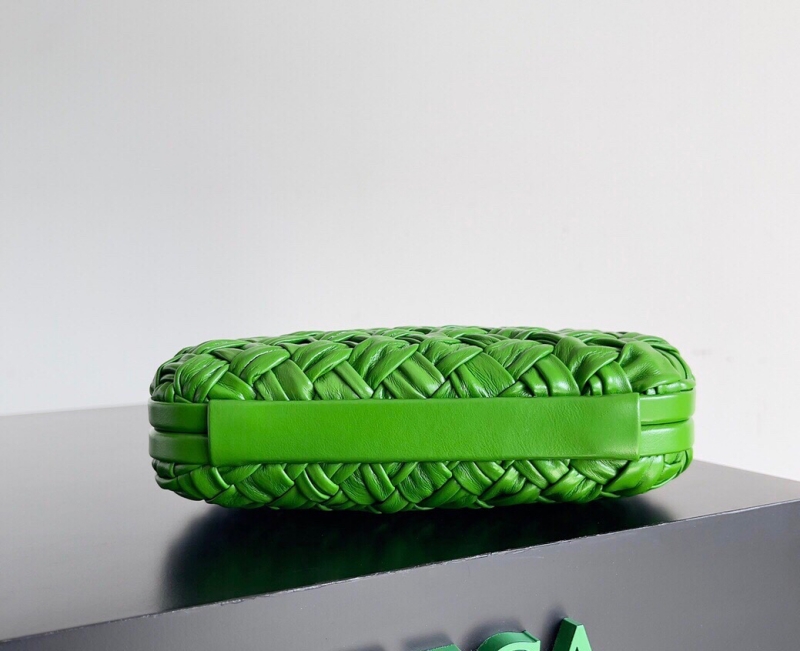 Bottega Veneta 寶緹嘉 Foulard Intreccio編織皮革晚裝包 BV晚宴包 綠色