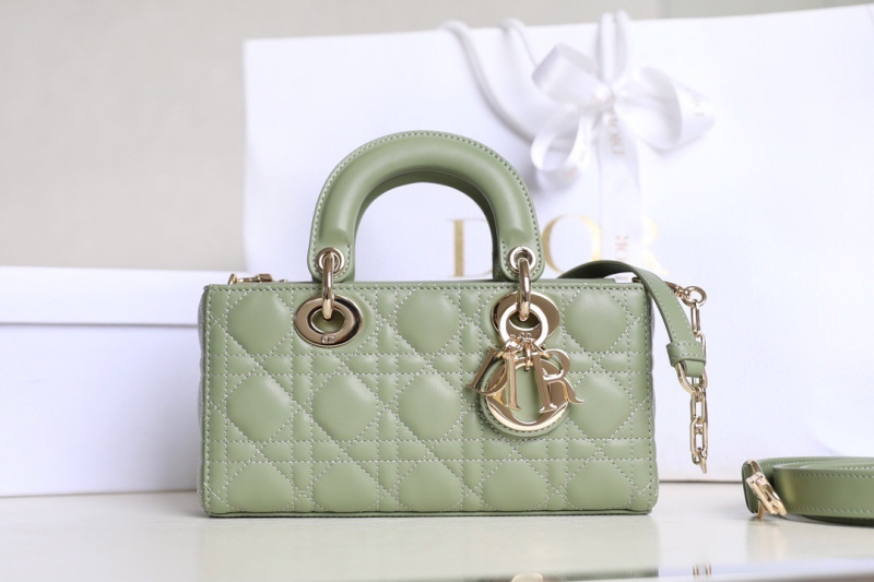 M0613 迪奧Dior Lady D-Joy 小號手袋 羊皮革藤格紋 綠色