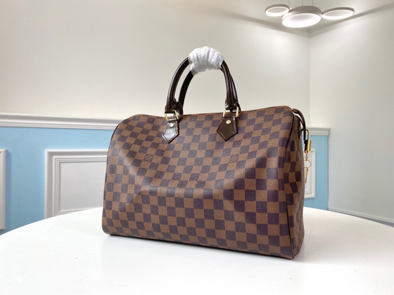 N41363 LV Speedy 35 手袋(無肩帶)Damier Ebene 涂層帆布 LV枕頭包