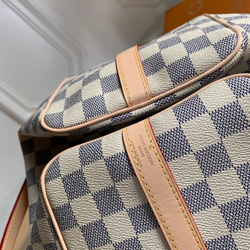N41374 LV Speedy 25 手袋(配肩帶)Damier Azur 涂層帆布枕頭包