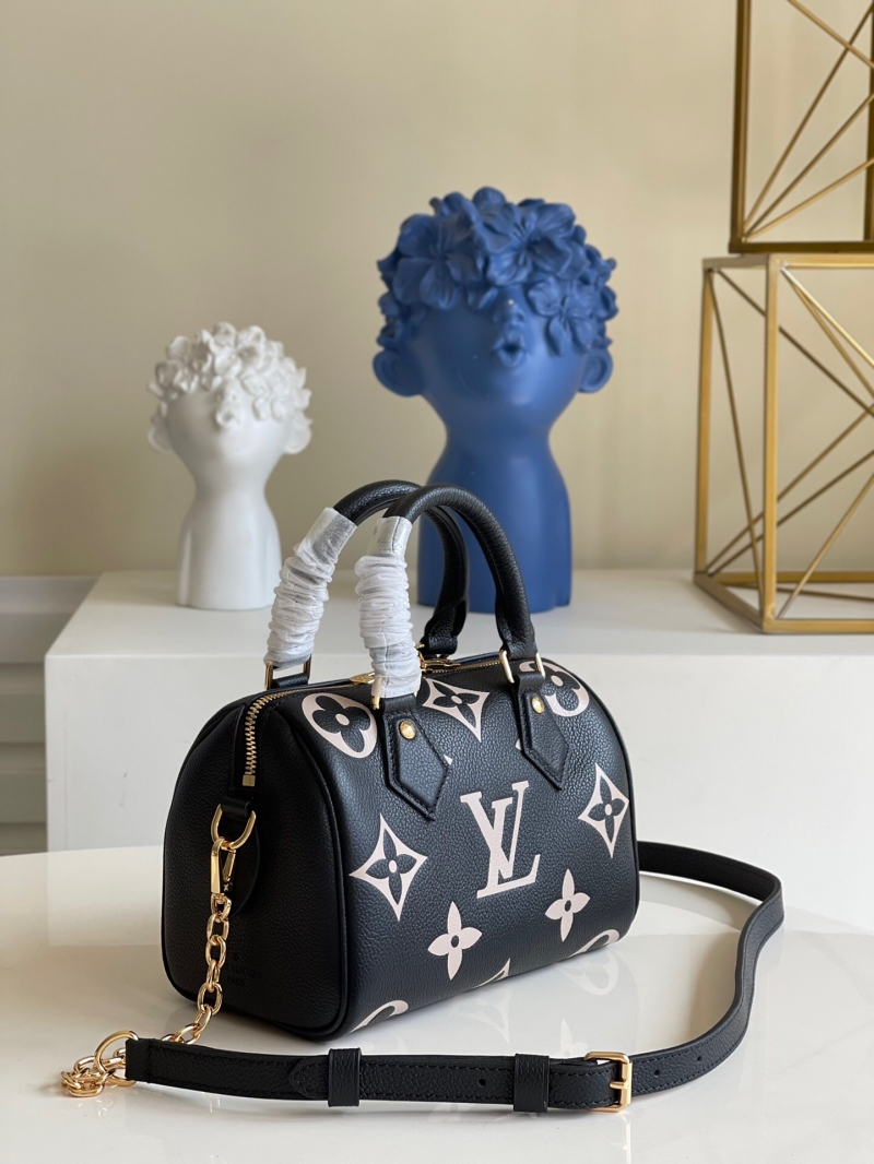 M58947 LV SPEEDY BANDOULIERE 25 手袋 壓紋粒面牛皮革枕頭包