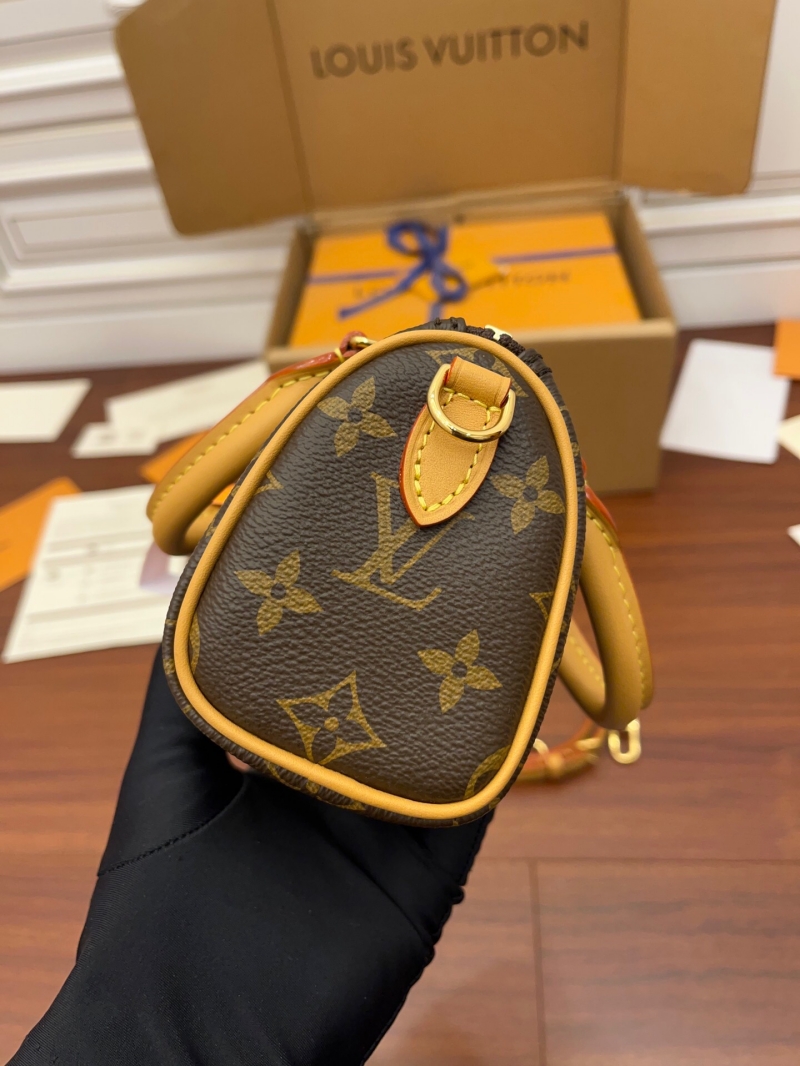 M81085 LV NANO SPEEDY 手袋 Monogram 涂層帆布mini枕頭包