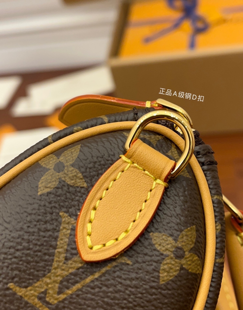 M81085 LV NANO SPEEDY 手袋 Monogram 涂層帆布mini枕頭包