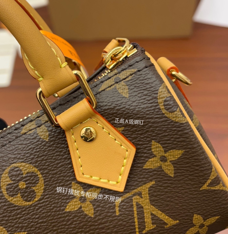 M81085 LV NANO SPEEDY 手袋 Monogram 涂層帆布mini枕頭包