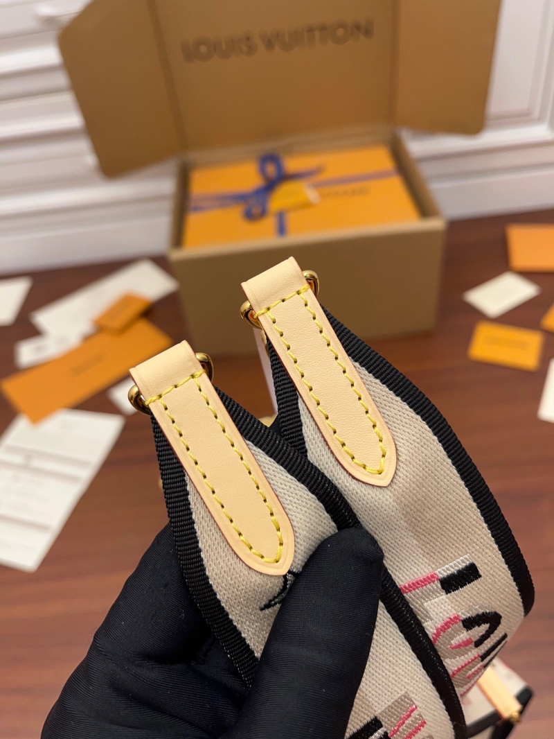 M46234 LV SPEEDY BANDOULIERE 20手袋 Monogram 涂層帆布枕頭包 黑色背帶