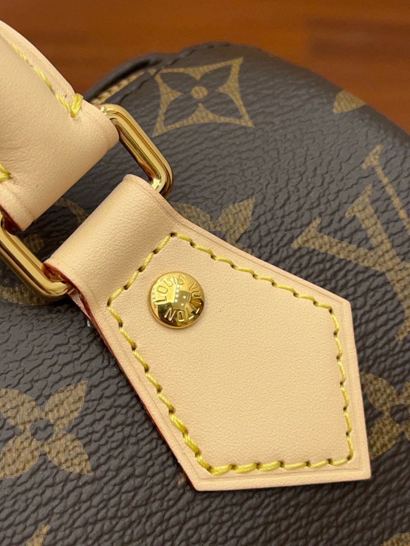 M46234 LV SPEEDY BANDOULIERE 20手袋 Monogram 涂層帆布枕頭包 黑色背帶