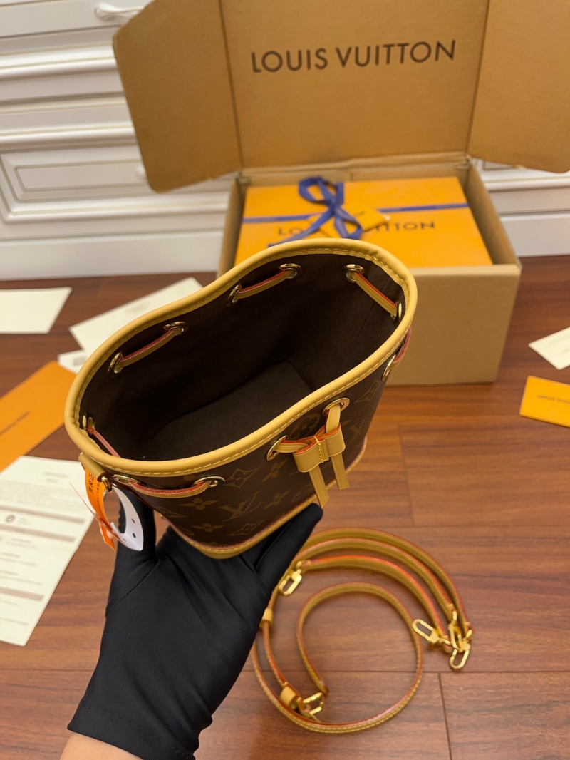 M81266 LV NANO NOE 手袋 Monogram 涂層帆布mini水桶包