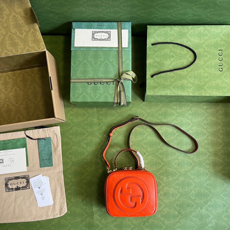 744434 古馳Gucci Blondie系列手提包 古馳2023年新款相機包 橙色