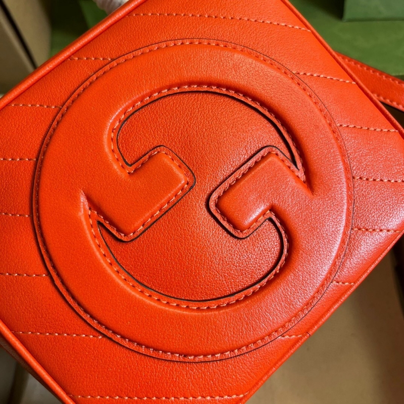 744434 古馳Gucci Blondie系列手提包 古馳2023年新款相機包 橙色