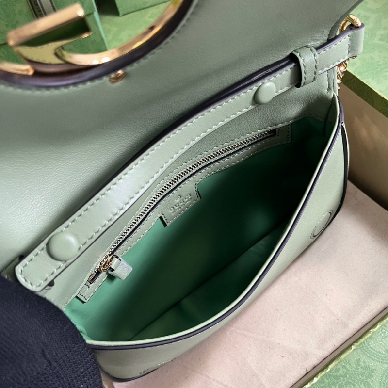 699268 Gucci Blondie系列肩背包 圓形互扣式雙G單肩包 淺綠色