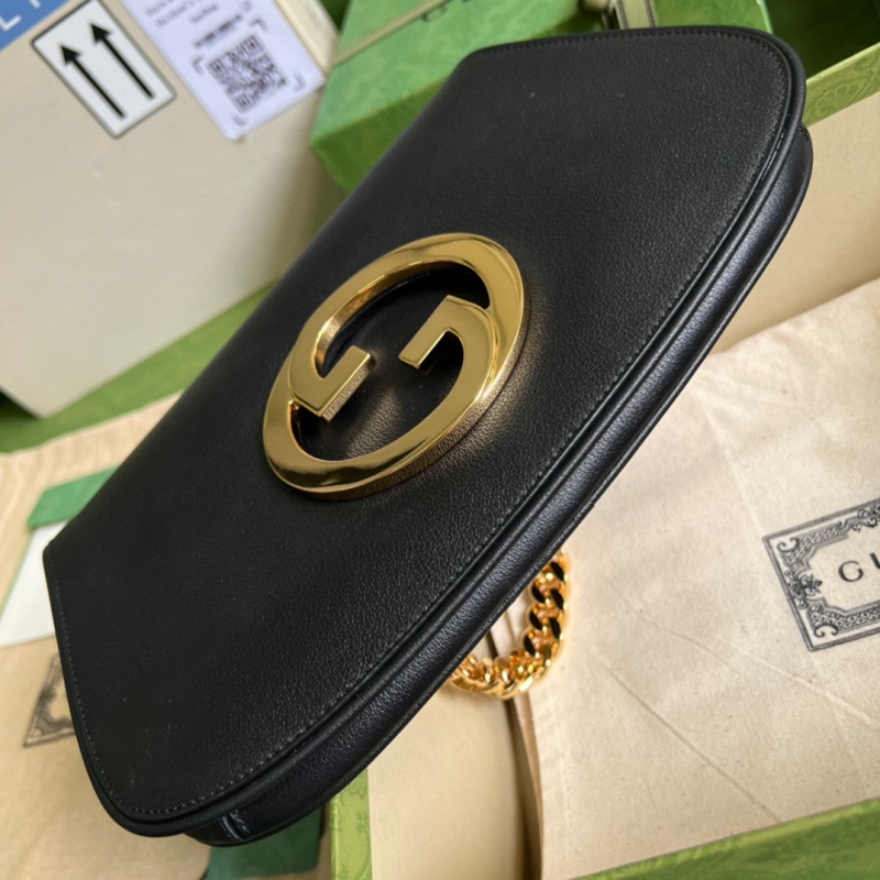 699268 Gucci Blondie系列肩背包 圓形互扣式雙G單肩包 黑色