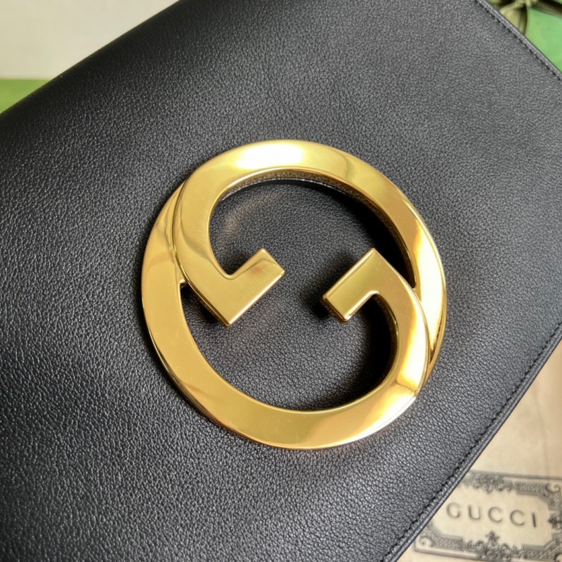 699268 Gucci Blondie系列肩背包 圓形互扣式雙G單肩包 黑色