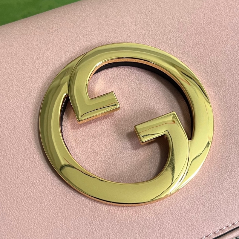 699268 Gucci Blondie系列肩背包 圓形互扣式雙G單肩包 淺粉色
