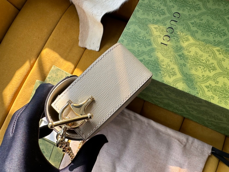 735178 Gucci Horsebit 1955系列肩背包 古馳頭提單肩包 米白色