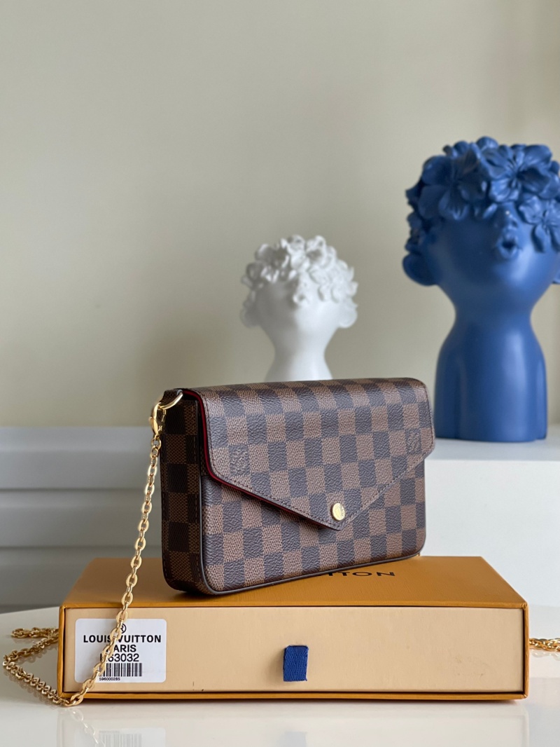N40492 LV FELICIE POCHETTE 手袋 LV三合一鏈條包 LV三件套 咖格