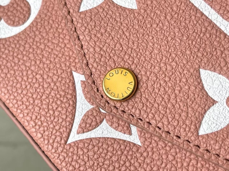 M81759 LV FELICIE POCHETTE 手袋 牛皮壓紋三合一鏈條包 LV三件套 粉色