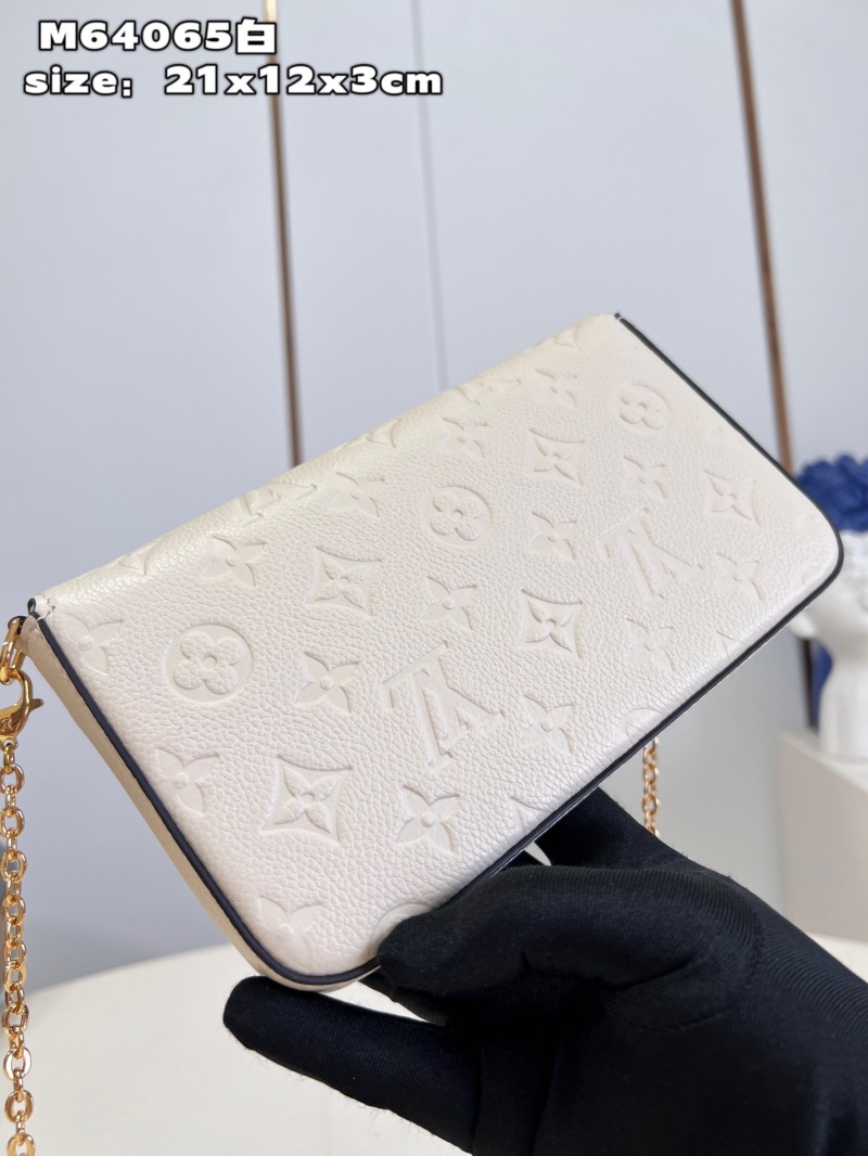 M82363 LV FELICIE POCHETTE 手袋 牛皮壓紋三合一鏈條包 LV三件套 奶白色