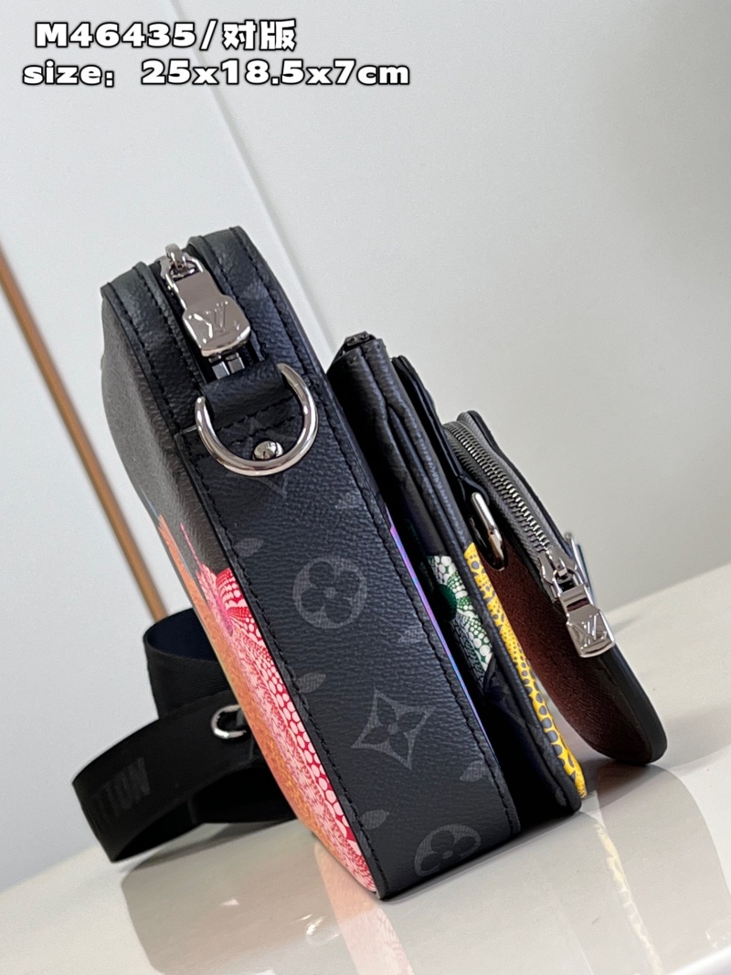 M46435 LV x YK TRIO 郵差包 草間彌生合作系列三合一斜挎包