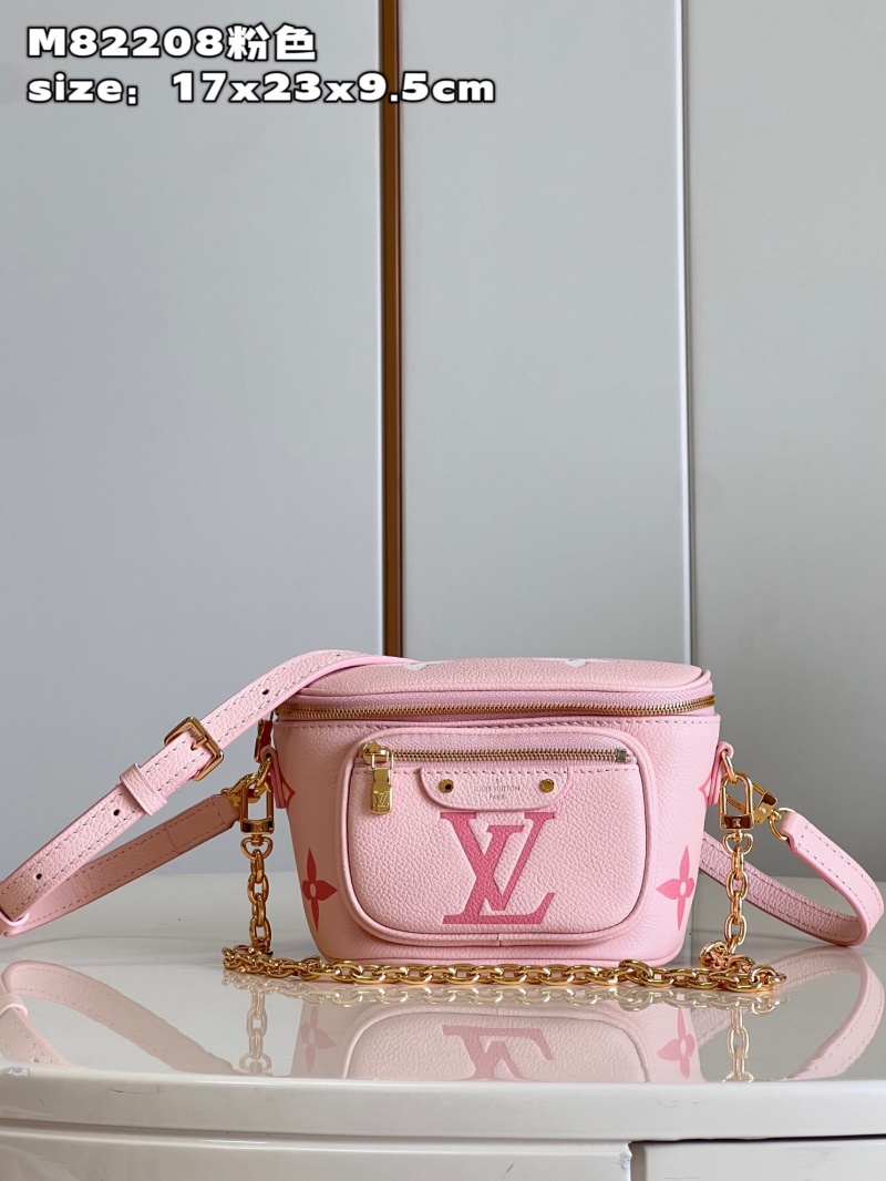 M82208 LV Gradient 系列 MINI BUMBAG 手袋 2023新款Monogram 壓紋腰包 粉色