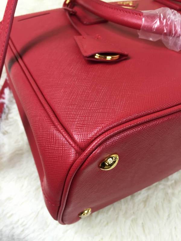 BN1801 Prada女包 碟中諜4 Prada十字紋 女包 lux牛皮小號殺手包 紅色