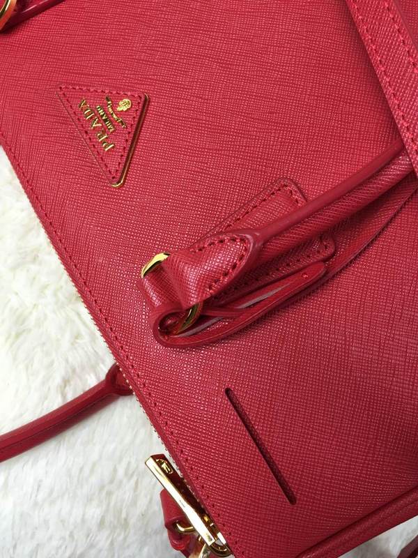 BN1801 Prada女包 碟中諜4 Prada十字紋 女包 lux牛皮小號殺手包 紅色