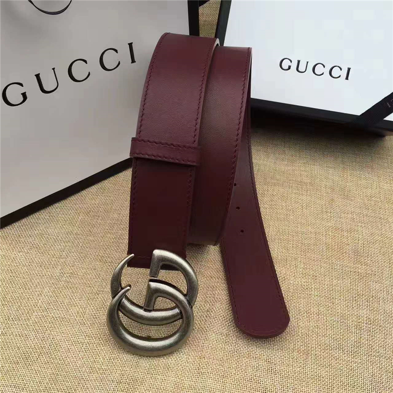 GUCCI 金色扣 原版牛皮 原單皮帶仿古銅金屬腰 帶扣