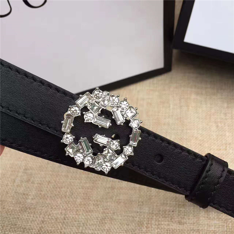 Gucci原版 牛皮搭配原單水晶 雙G扣頭 彰顯超凡品味 頂級精品