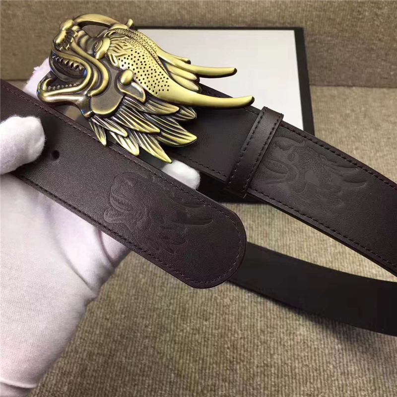 GUCCI 古奇新款 雙面進口平紋頭層牛皮 拋光仿古銅 金屬扣頭