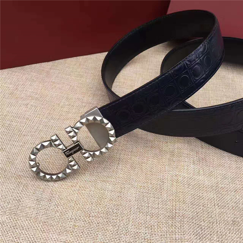 菲拉格慕 專柜同款 特供進口雙面原版皮 商務休閑款