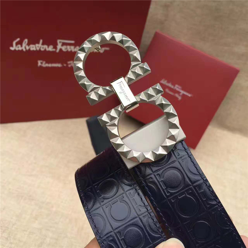 菲拉格慕 專柜同款 特供進口雙面原版皮 商務休閑款