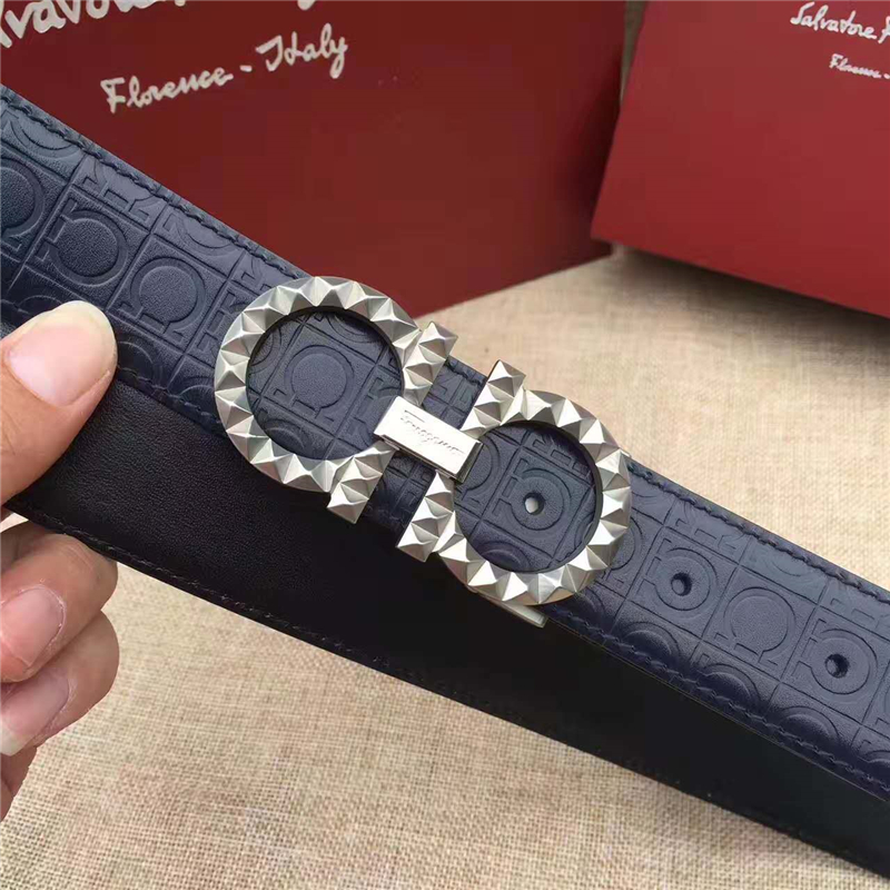 菲拉格慕 專柜同款 特供進口雙面原版皮 商務休閑款