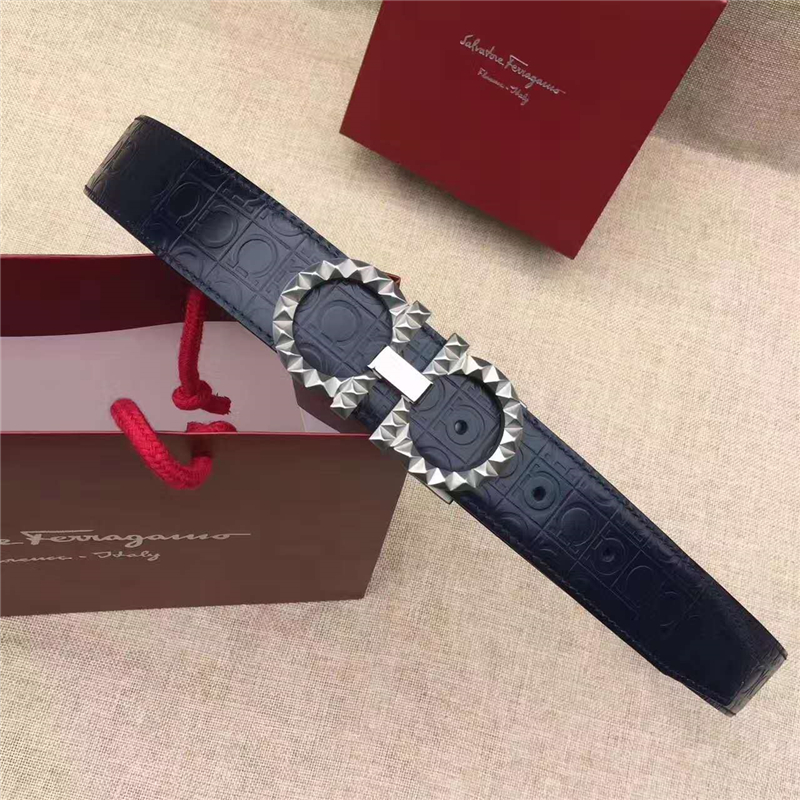 菲拉格慕 專柜同款 特供進口雙面原版皮 商務休閑款