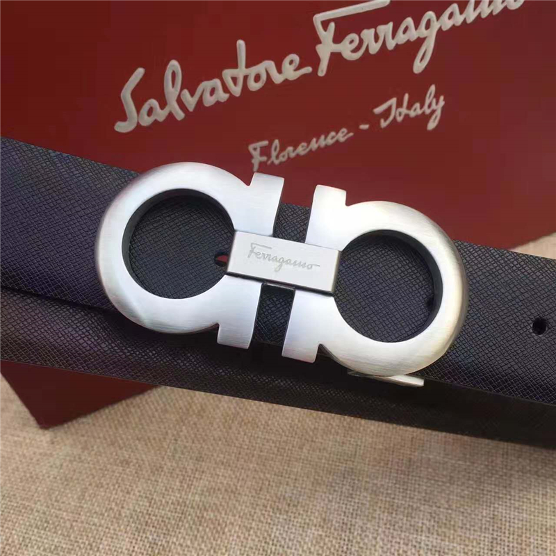 菲拉格慕 專柜同款 特供進口雙面原版皮 商務休閑款