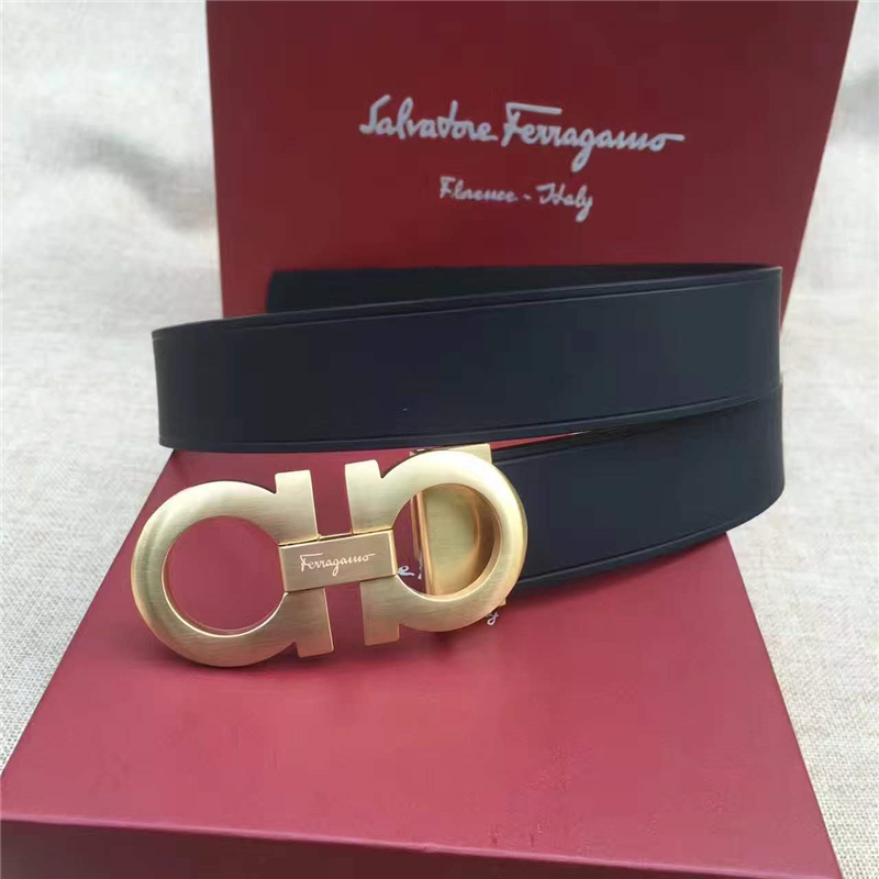 菲拉格慕 專柜同款 特供進口雙面原版皮 商務休閑款