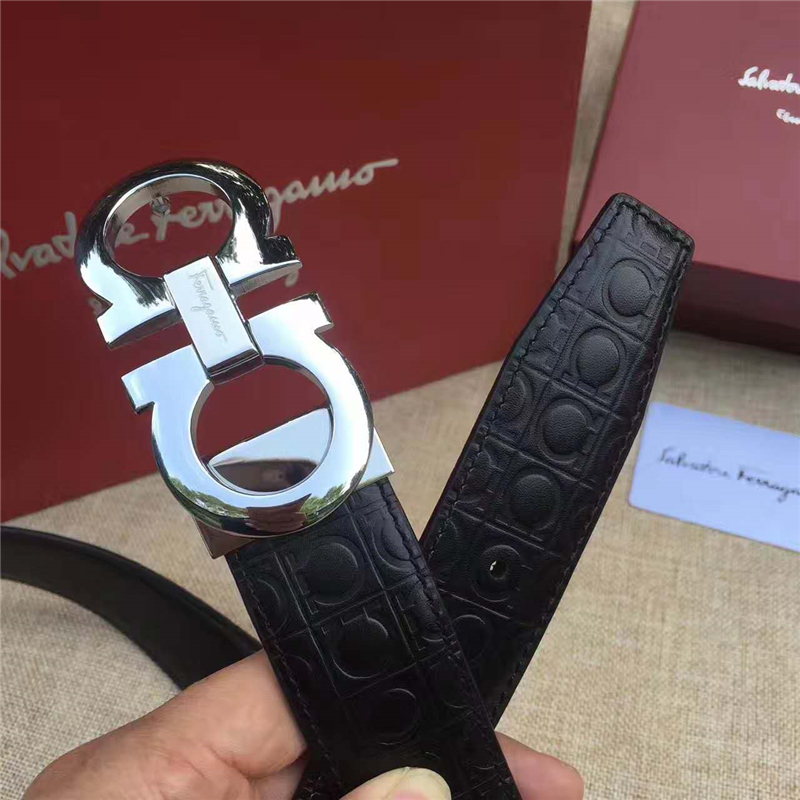 菲拉格慕 專柜同款 特供進口雙面原版皮 商務休閑款