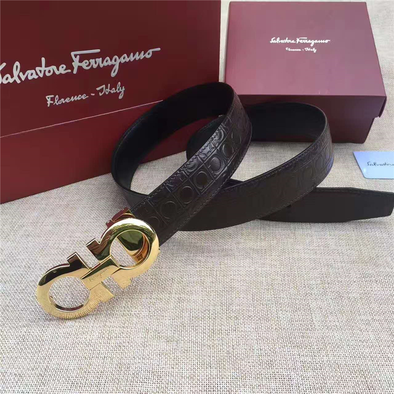 菲拉格慕 專柜同款 特供進口雙面原版皮 商務休閑款