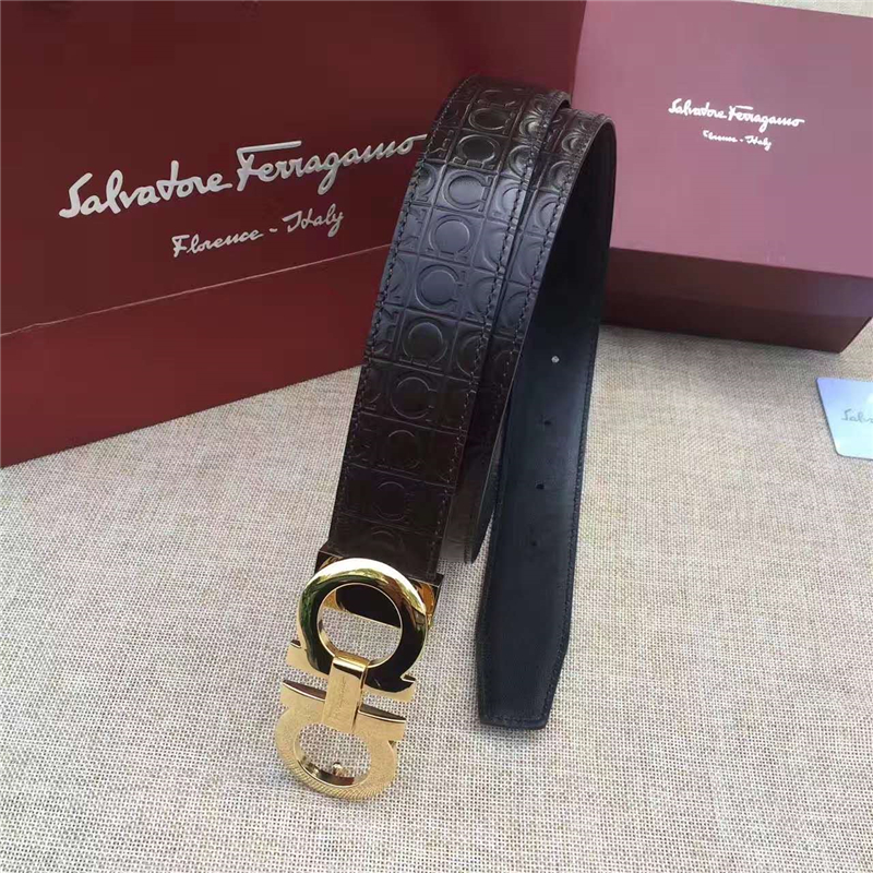 菲拉格慕 專柜同款 特供進口雙面原版皮 商務休閑款