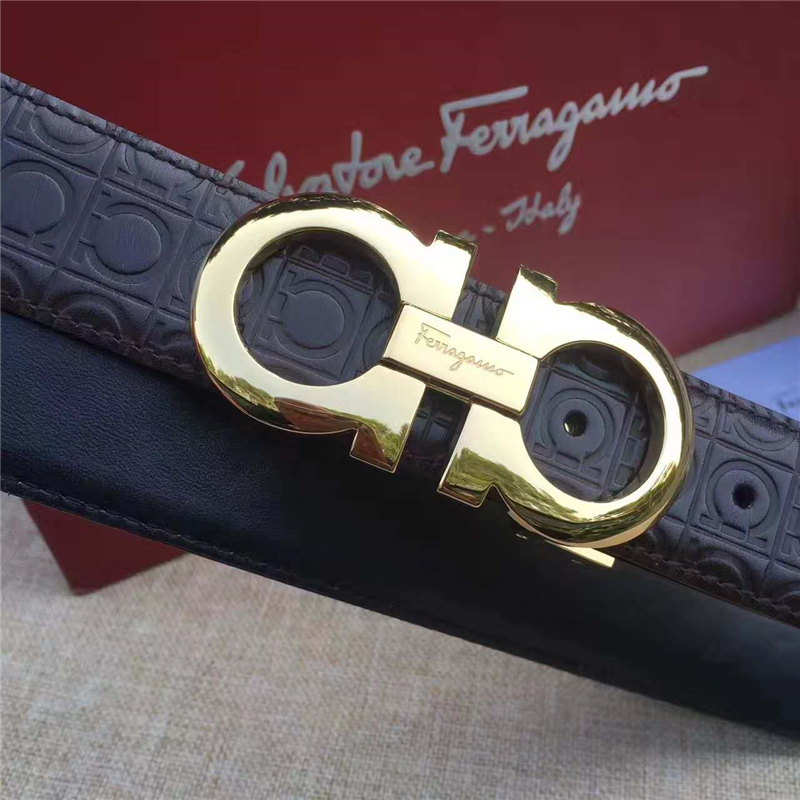 菲拉格慕 專柜同款 特供進口雙面原版皮 商務休閑款