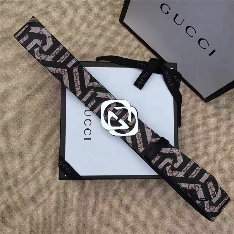 古馳Gucci i2017新品上市 互扣式雙G帶扣腰帶 Blooms天竺蔡印花