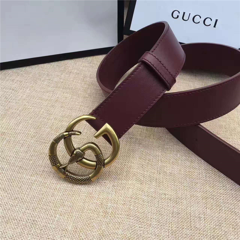 Gucci 原版牛皮 仿古銅蛇 金屬腰帶扣 頂級(jí)精品