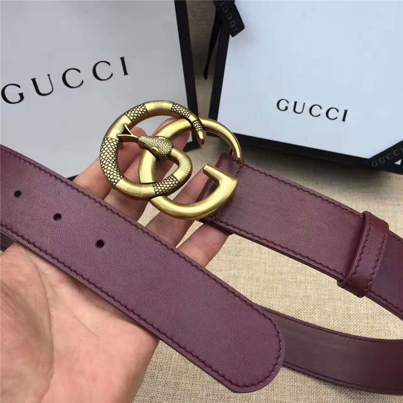 Gucci 原版牛皮 仿古銅蛇 金屬腰帶扣 頂級(jí)精品