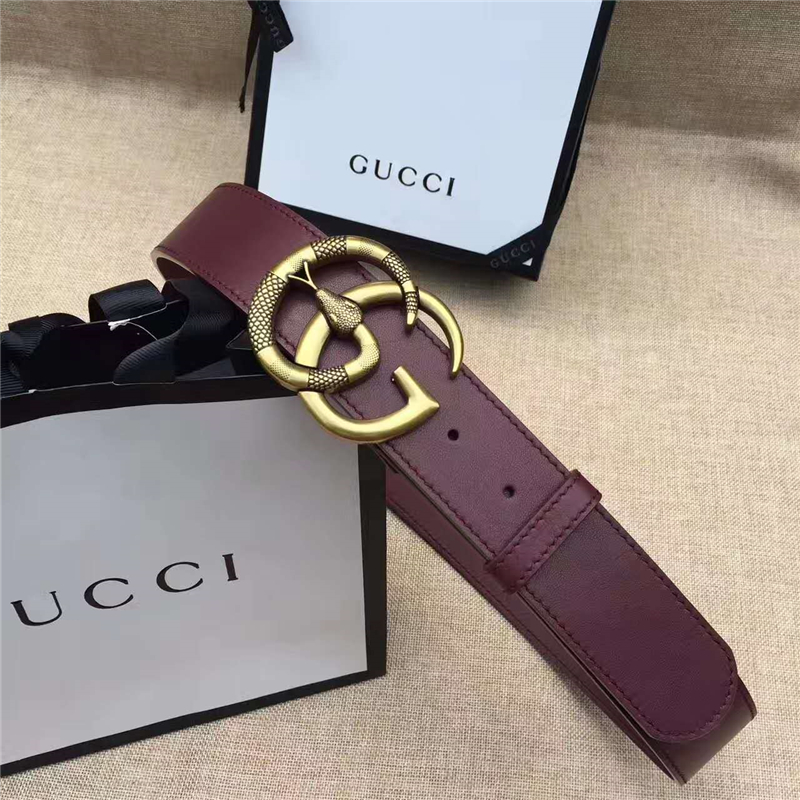Gucci 原版牛皮 仿古銅蛇 金屬腰帶扣 頂級(jí)精品