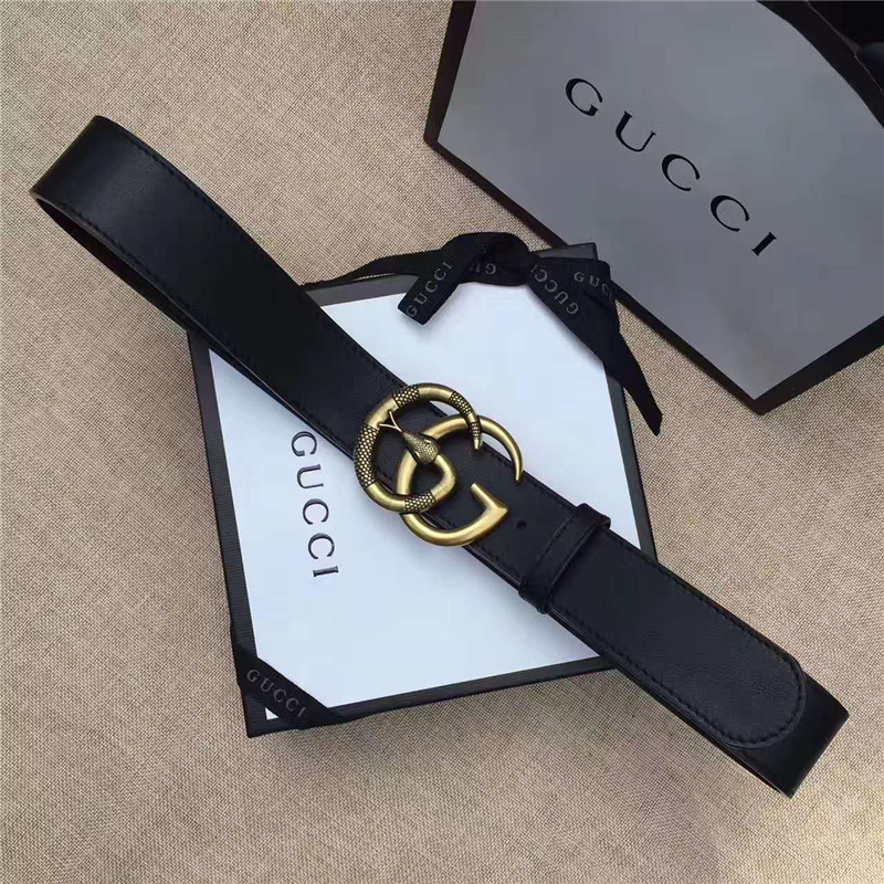 Gucci 原版牛皮 仿古銅蛇 金屬腰帶扣 頂級(jí)精品