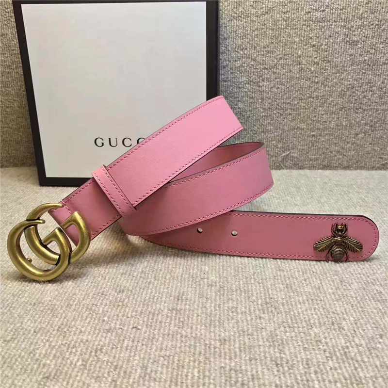 GUCCI 小蜜蜂 古奇2017新款 平紋頭層牛皮 仿古金屬小蜜蜂