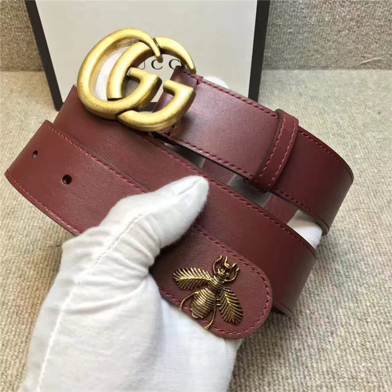 GUCCI 小蜜蜂 古奇2017新款 平紋頭層牛皮 仿古金屬小蜜蜂