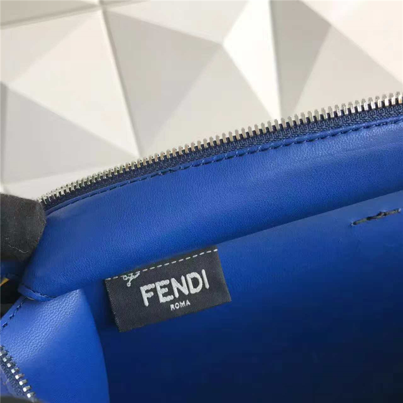 FENDI 柔軟小牛皮購物包 彩色毛邊 軟羊革襯里