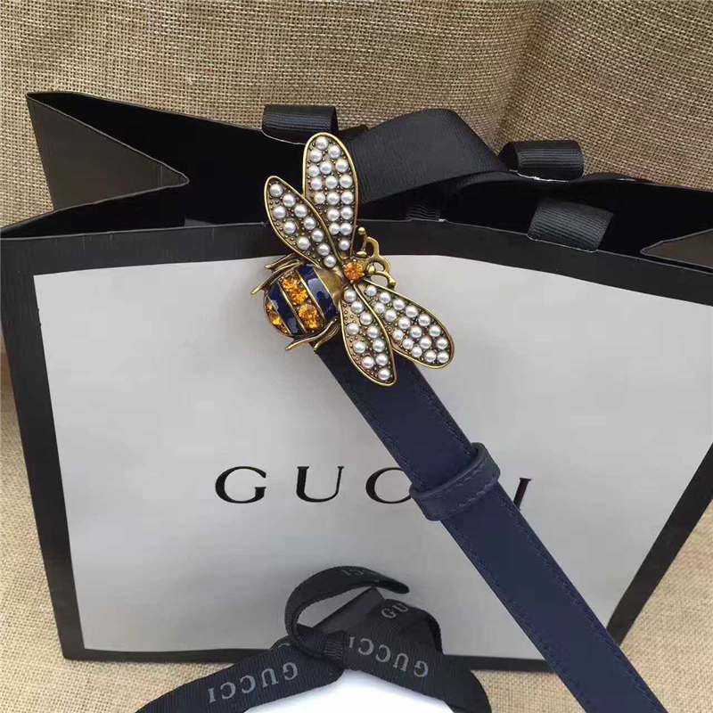 Gucci 瑪格麗特皇后系列 蜜蜂裝飾玻璃珠 彩色水晶