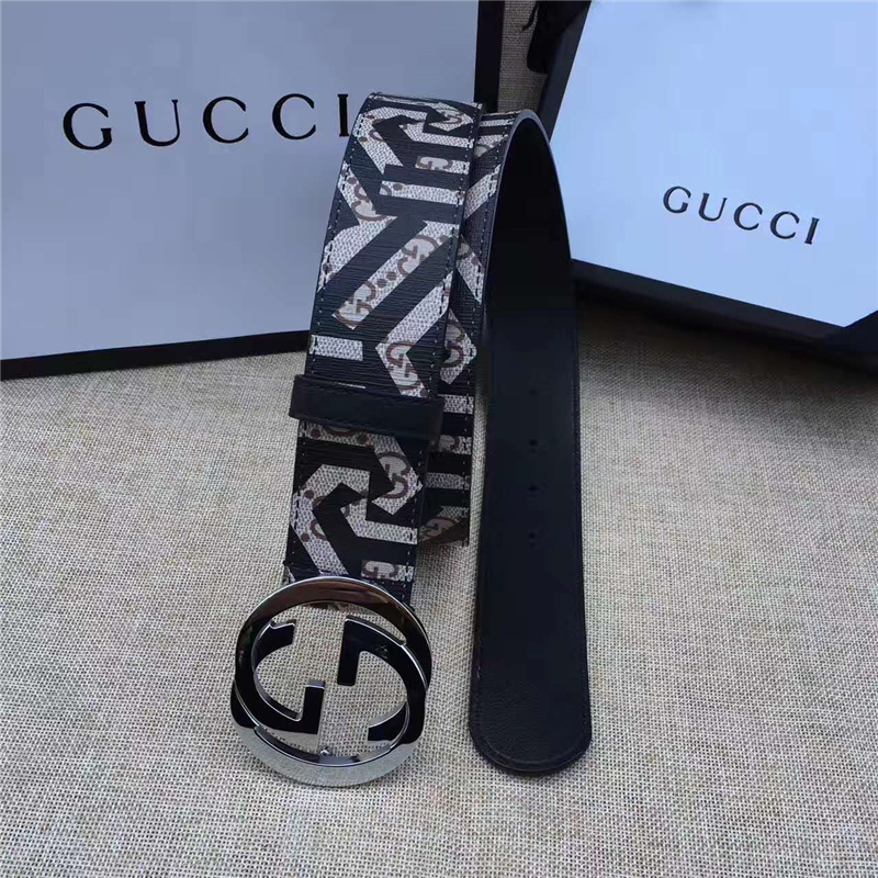 古馳 Gucci 2017新品 互扣式雙G Caleido印花 進口人造革