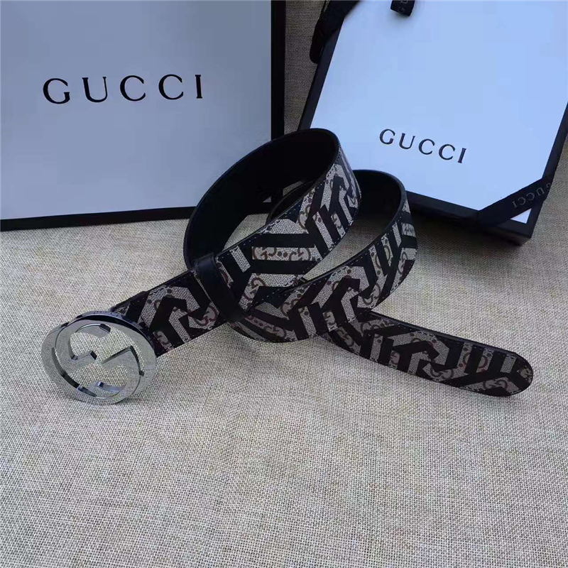 古馳 Gucci 2017新品 互扣式雙G Caleido印花 進口人造革